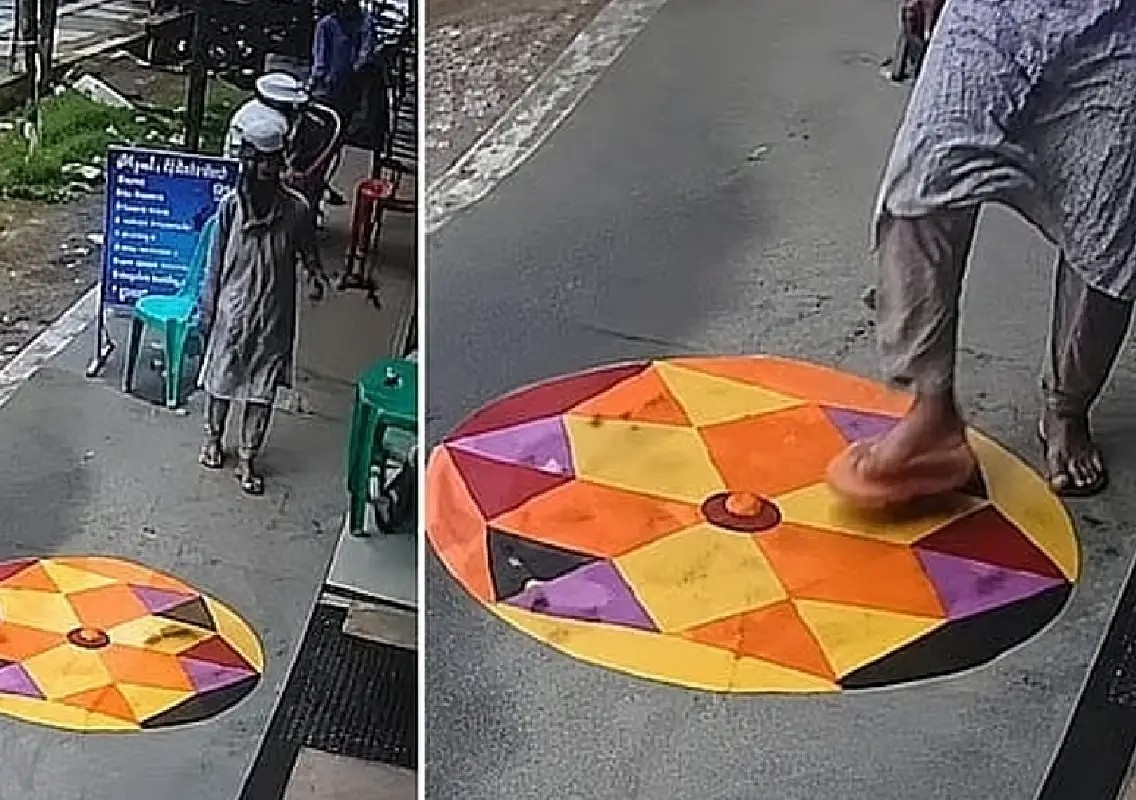 Woman identified in Onam pookalam vandalism case - News Karnataka
