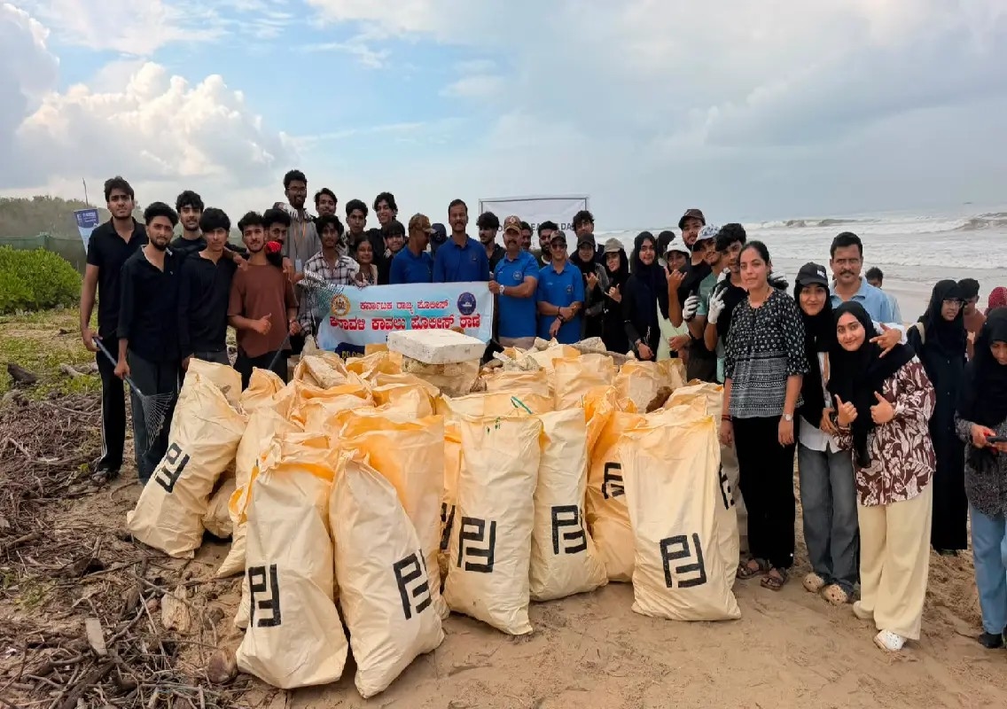 Yenepoya University Organises Beach Cleaning Drive at Tannirbhavi - News Karnataka