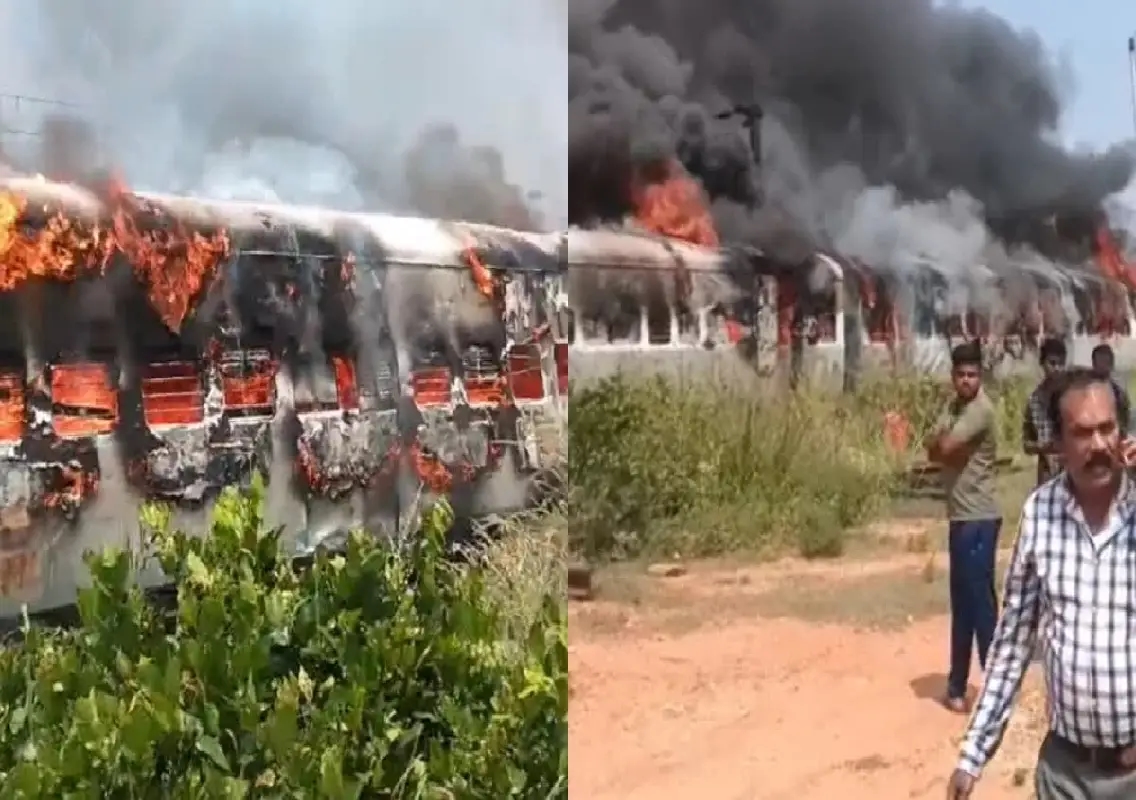 Fire damages three railway coaches at Bengaluru's Rajanukunte yard - News Karnataka