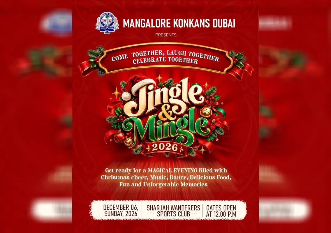 Mangalore Konkans Dubai to host ‘Jingle & Mingle 2026’ on December 6 - News Karnataka