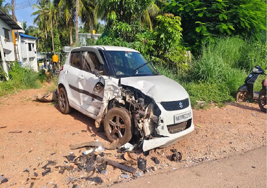 Seven injured in two-car collision near Badakere Cross in Kundapur - News Karnataka