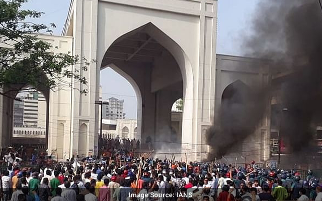 Radicals Protest Modi Visit Mosque Area In Dhaka Turns Battleground