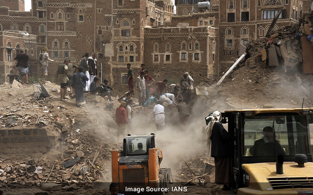 Led Airstrikes Hit Houthi Positions In Yemen