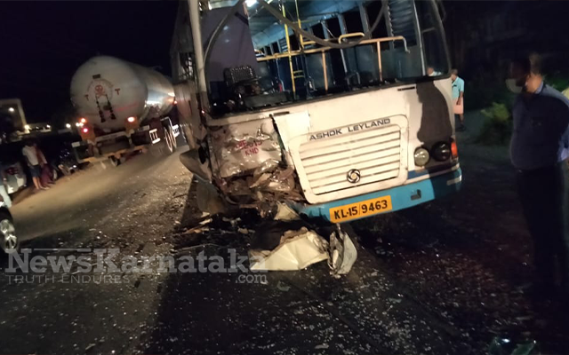 Man Killed In Kstrc Bus Car Collision In Kasargodu