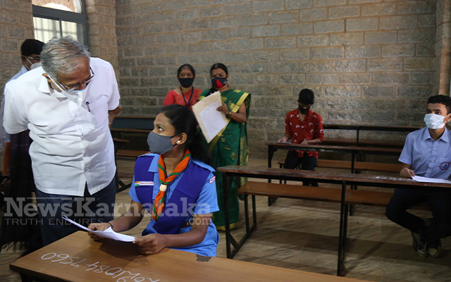 Minister Suresh Kumar Inspecting And Mock Drill For The Upcoming Sslc Exam