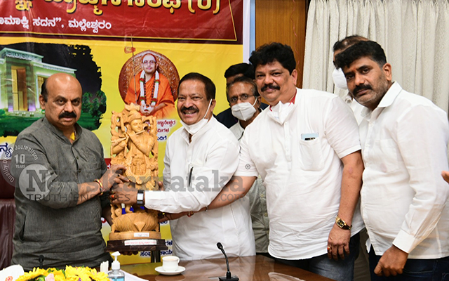 Cm Bommai Virtually Laid Foundation Stone For Akhila Karnataka Daivajna 1