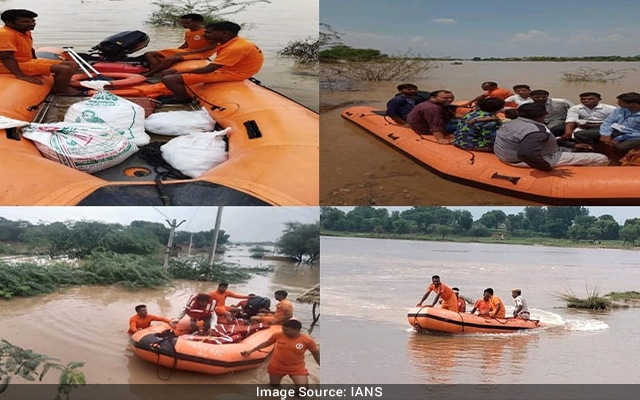 rescues 161 people from flood affected districts