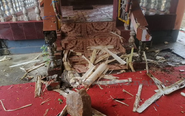 Miscreants Damage Ganesha Deck At Kadaba