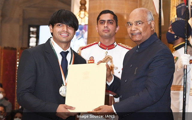 National Sports Awards Chopra happy to get Khel Ratna in presence of grandfather