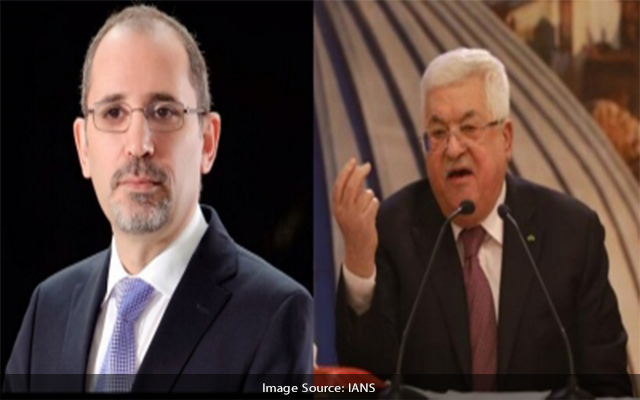 Palestinian President Mahmoud Abbas met Jordanian Foreign Minister Ayman Safadi