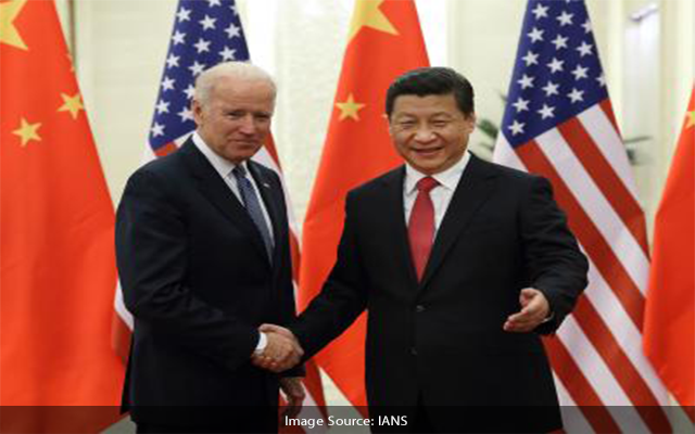 Us President Joe Biden And Chinese President Xi Jinping