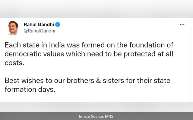 Rahul Gandhi Wish State Formation