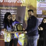 0089 Tulukoota Qatar Holds Throwball And Mixed Volleyball Chship Trophy 2021