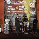 0090 Tulukoota Qatar Holds Throwball And Mixed Volleyball Chship Trophy 2021