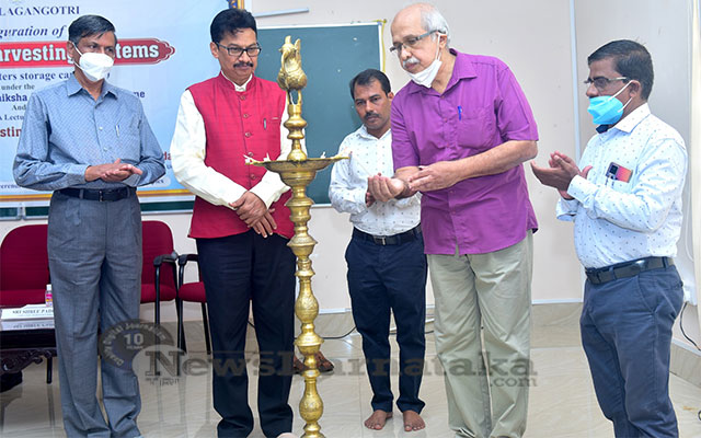 2 Rain Water Harvesting Systems Open At Mangalore University Main Inner