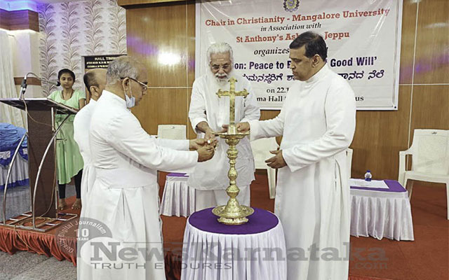 Christianity is based on peace and service Dr Sreevarma Heggade main