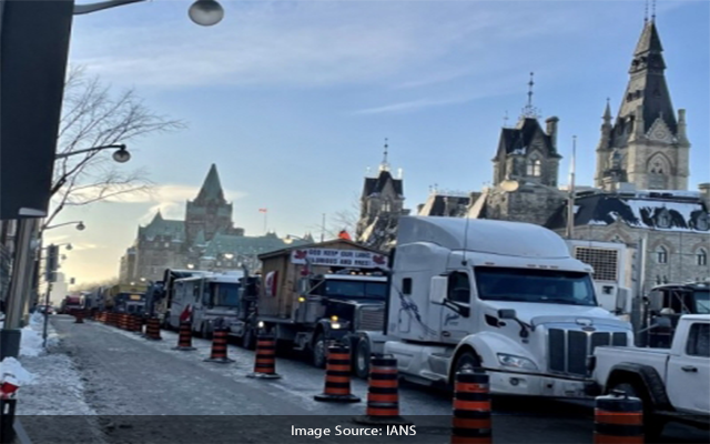 Canadas largest province declares emergency to help end truckers protest