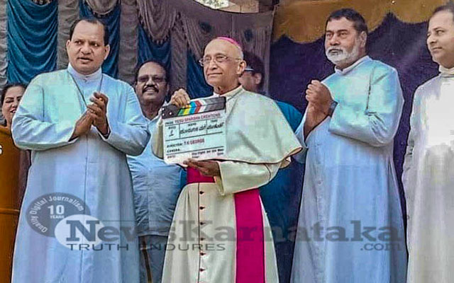 Dundhugara Maga Movie shooting takes off at Benedictine Monastry Bengaluru main