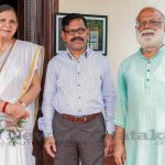 Chief Guests Vimala Rao and Sudhakara K. with Intach Convener Subhas Basu