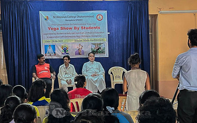 Yoga Show held at St Aloysius College Autonomous Mangaluru