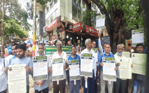 Protest Against Bbmp Dult Project Staged In B'luru 2