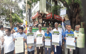 Protest Against Bbmp Dult Project Staged In B'luru 3