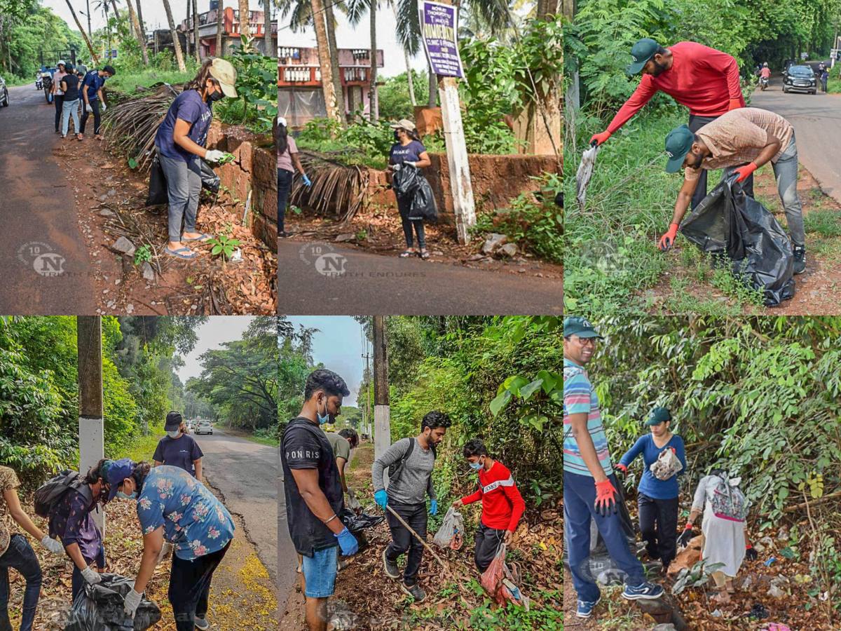 Street cleaning drive done by students of SAC Beeri Campus