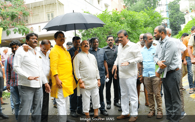 CM bommai visit flood-hit areas