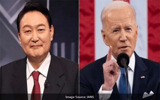 South Korean President Yoon Suk Yeol And His Us Counterpart Joe Biden Plan To Jointly Visit A Key Air Force Operations Centre South Of Seoul During Biden's Visit Here, Yoon's Office Said Friday