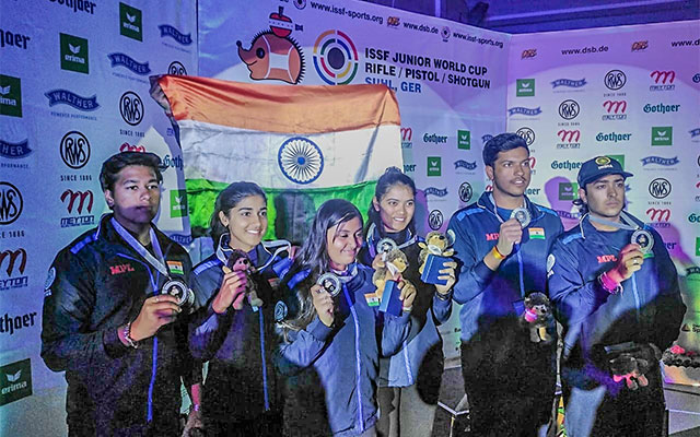 With two more silvers India tops the table at Suhl Jrs Meet