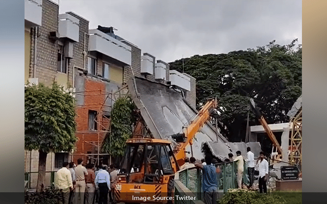 portico collapse bengaluru hospital