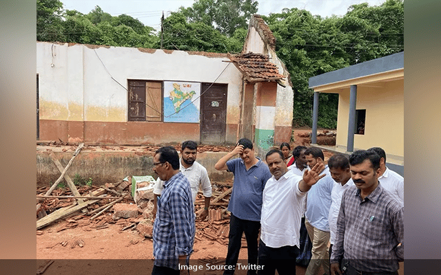 Govt School roof collapse, UT Khader