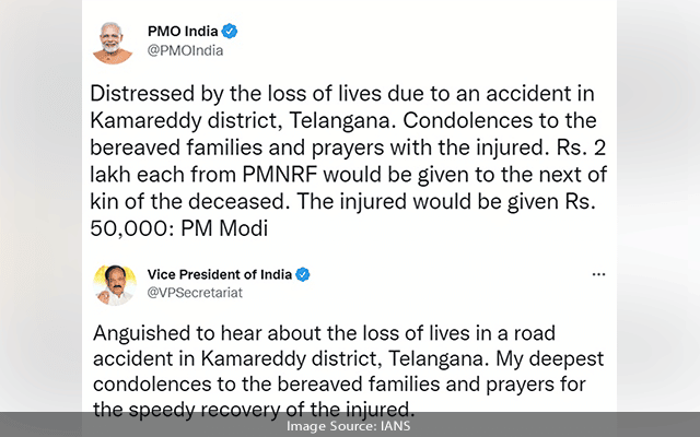 PM, VP condoles death in Telangana accident