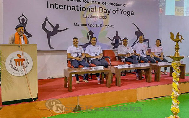 KMC celebrates Intl Yoga Day at Marena Sports Attavar