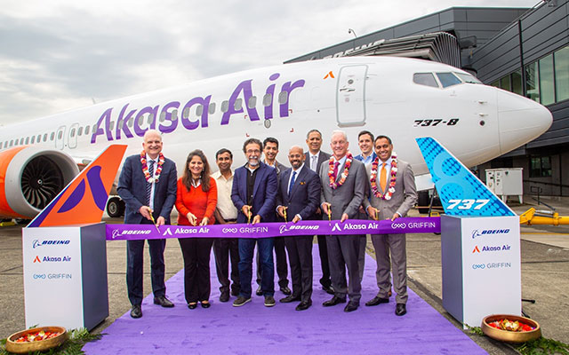Akasa Air gets delivery of its first Boeing 737 MAX aircraft