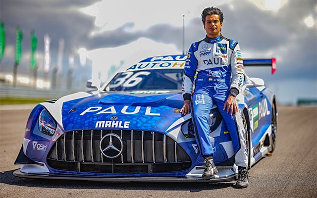 MercedesAMG driver Arjun Maini in the third round of the 2022 DTM Championship