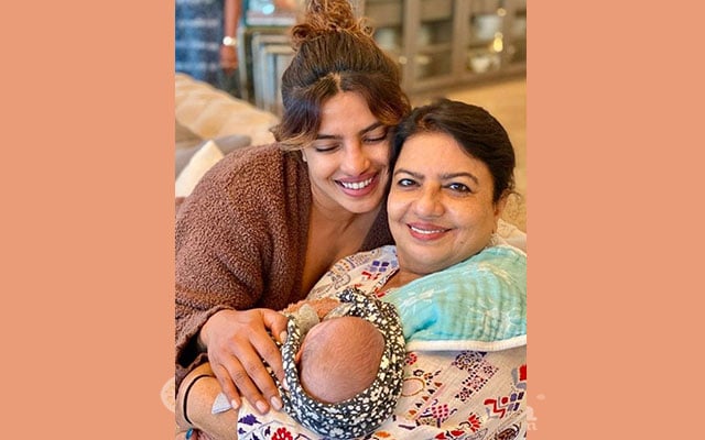 Priyanka shares pic of daughter Malti in mother Madhus arms
