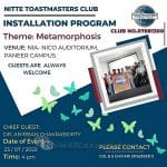 010 New Officebearers Of Nitte Toastmasters Club Is Installed Tn