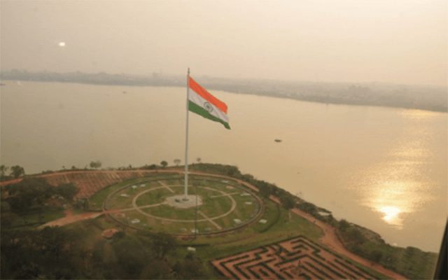 National flag temporarily removed from tallest post in Hyderabad