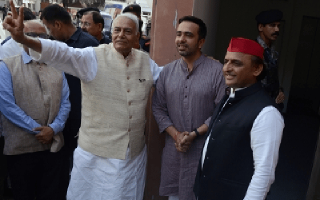 Suheldev Bhartiya Samaj Party (SBSP), an ally of the Samajwadi Party (SP) in Uttar Pradesh, stayed away from a meeting addressed by joint opposition Presidential candidate Yashwant Sinha, here on Thursday.
