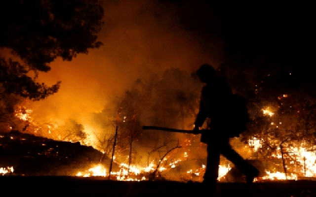 California as a wildfire continued to rage near the Yosemite National Park.