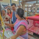 007 NABARD CGM interacts with weavers trained by Kadike Trust