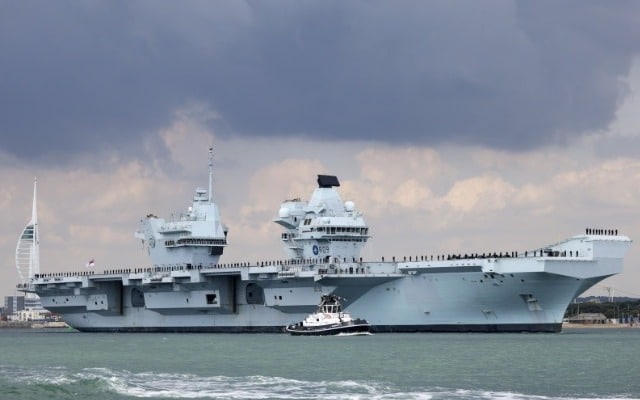 UK Royal Navy aircraft carrier HMS Prince of Wales