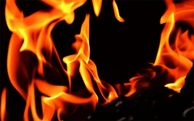 Fire breaks out in gardan