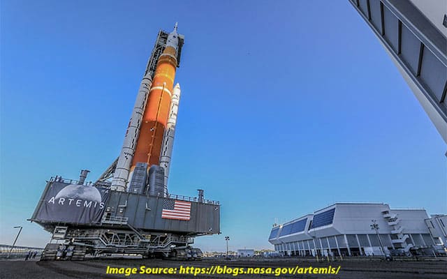 Nasas Artemis 1 Mega Sls Moon Rocket Makes Public Debut