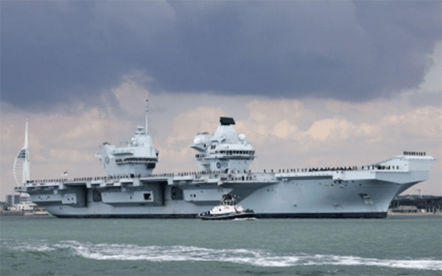 UK Navy carrier limping back to shore after break down