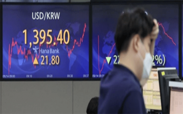 S.Korean won dips to over 13-yr low