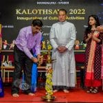 012 Dr Subhashini Srivatsa opens Kalothsava 22 at St Aloysius College