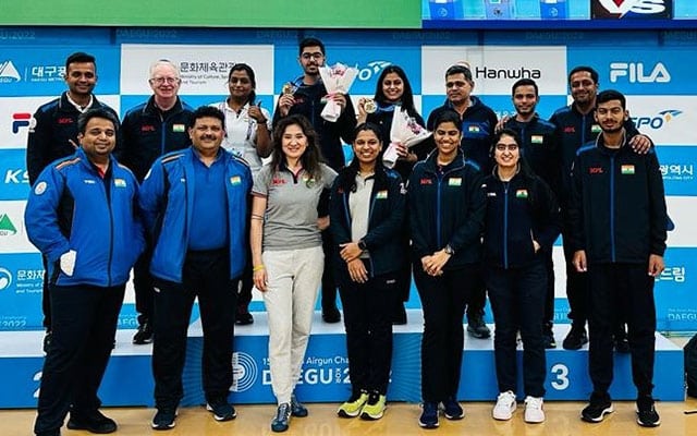 Asian Airgun India finish with 25 golds after double toppodiums