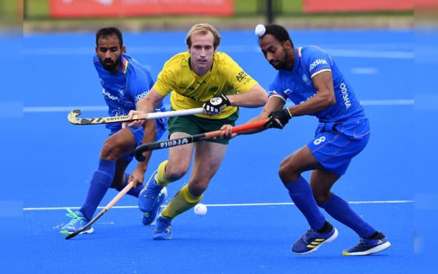 Hockey Australia beat India 7 4 take 2 0 lead in series